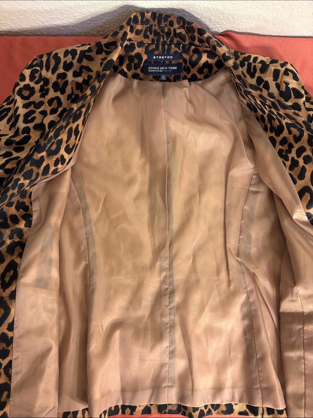 Jones New York Leopard Print Blazer in Tan and Black - Picture 9 of 11